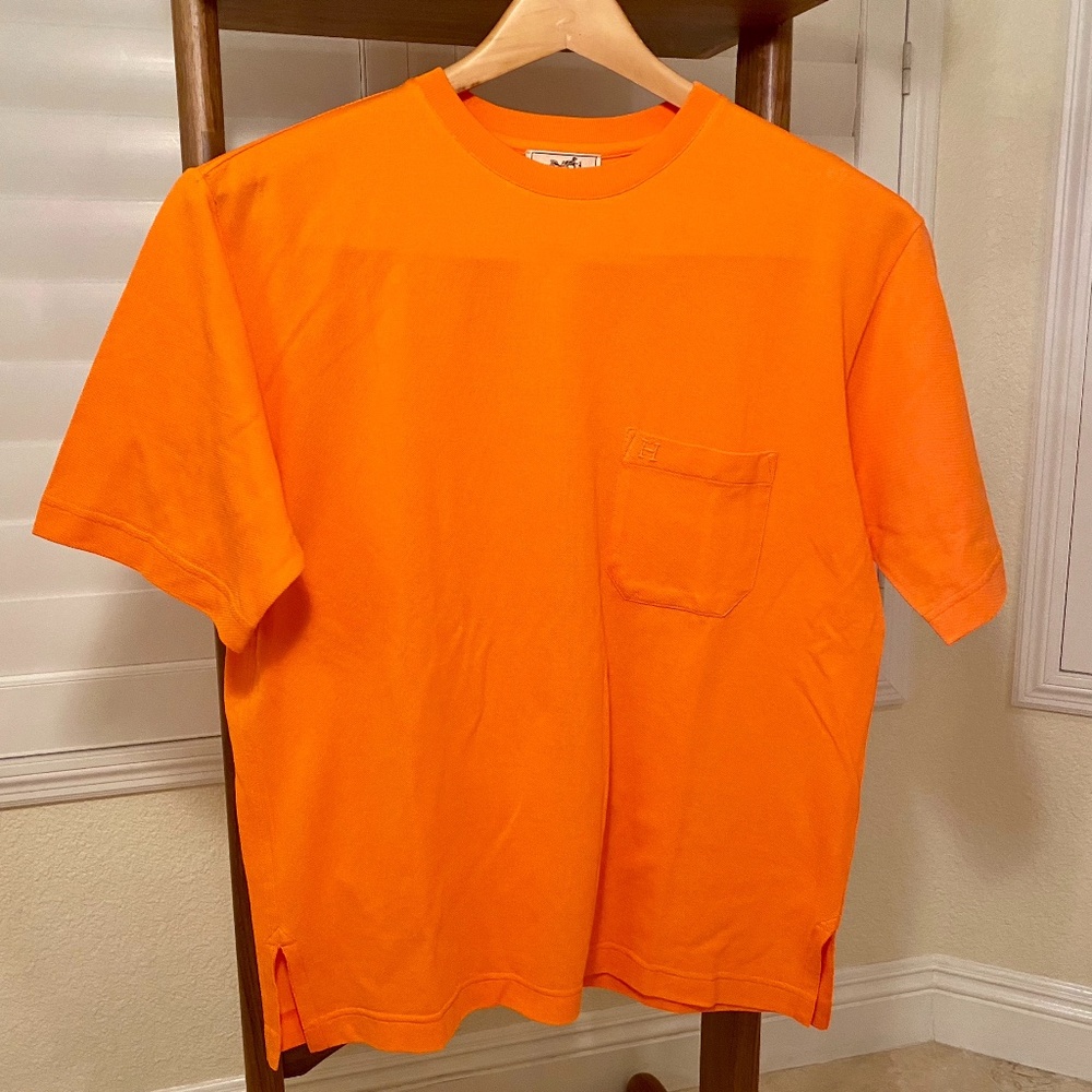 HAUTE HOT HERMES ORANGE SHIRT